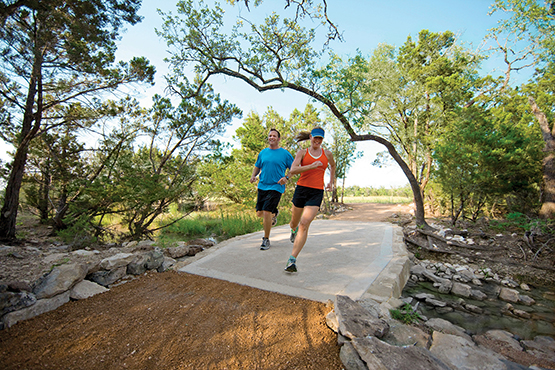Couple Jogging on Trail